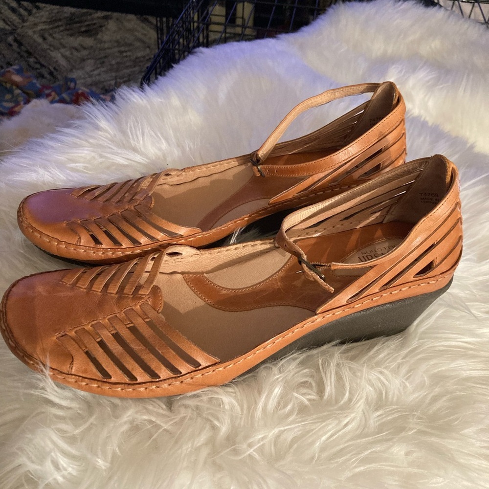 Clarks Brown Wedge Shoes